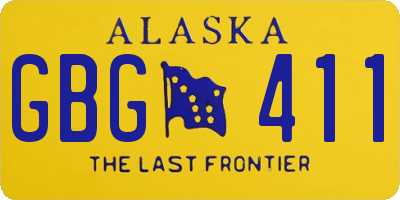 AK license plate GBG411