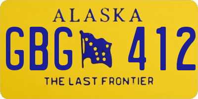 AK license plate GBG412