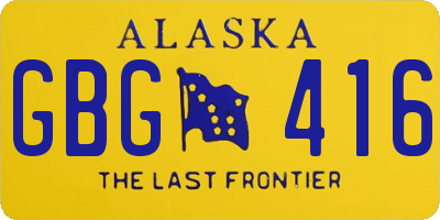 AK license plate GBG416