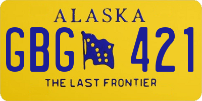 AK license plate GBG421