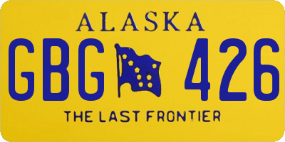 AK license plate GBG426