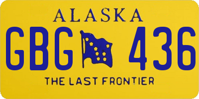 AK license plate GBG436