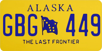AK license plate GBG449