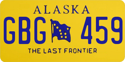 AK license plate GBG459