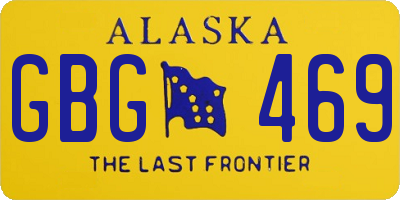 AK license plate GBG469