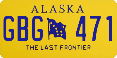 AK license plate GBG471