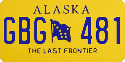 AK license plate GBG481