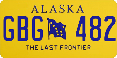 AK license plate GBG482