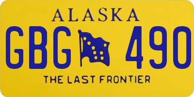AK license plate GBG490
