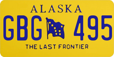 AK license plate GBG495