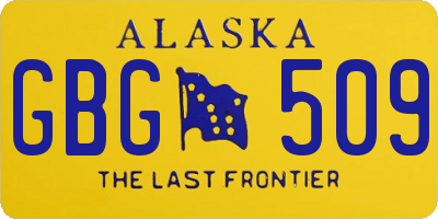 AK license plate GBG509