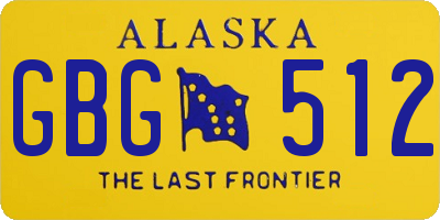 AK license plate GBG512