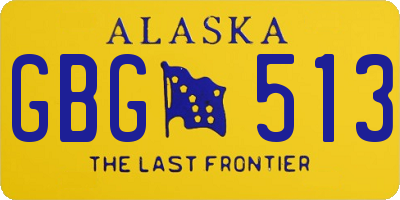AK license plate GBG513