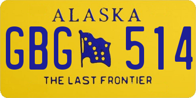 AK license plate GBG514