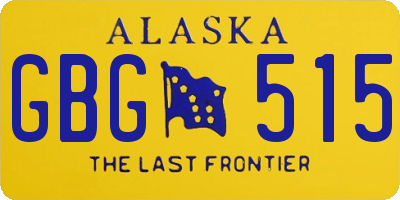 AK license plate GBG515