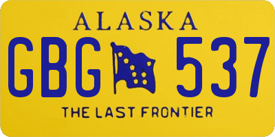 AK license plate GBG537