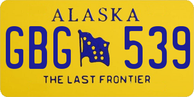 AK license plate GBG539