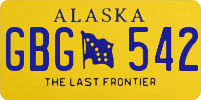 AK license plate GBG542