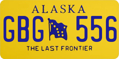 AK license plate GBG556