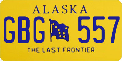 AK license plate GBG557
