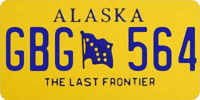 AK license plate GBG564