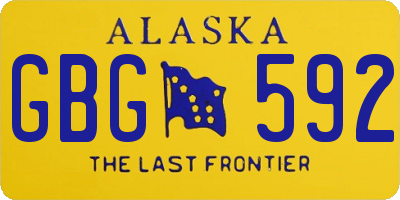 AK license plate GBG592