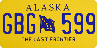 AK license plate GBG599