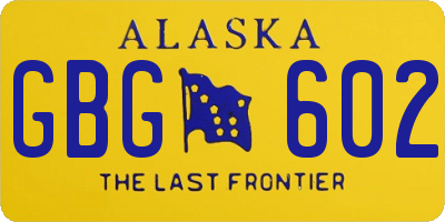 AK license plate GBG602