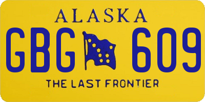 AK license plate GBG609