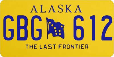 AK license plate GBG612