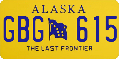 AK license plate GBG615