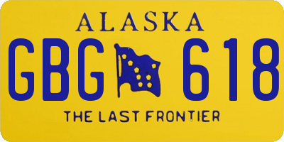 AK license plate GBG618