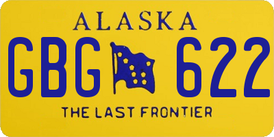AK license plate GBG622
