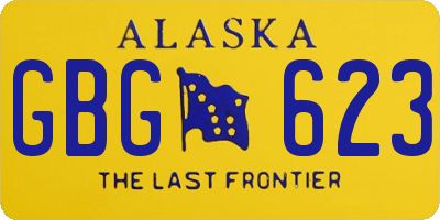 AK license plate GBG623