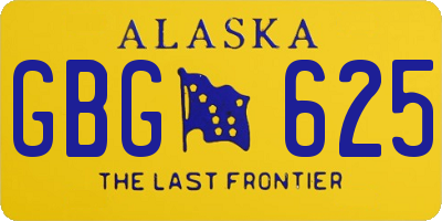 AK license plate GBG625