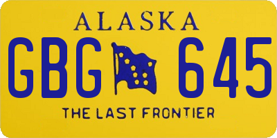 AK license plate GBG645