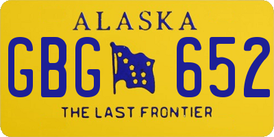 AK license plate GBG652