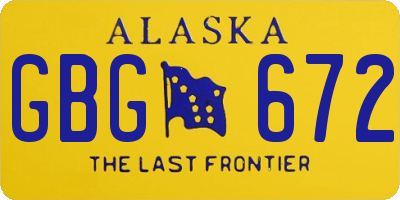 AK license plate GBG672