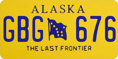 AK license plate GBG676