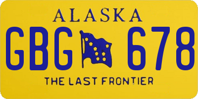 AK license plate GBG678