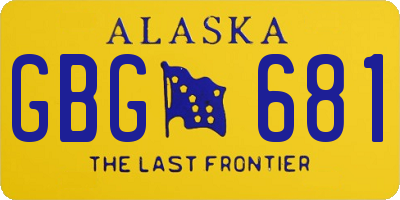 AK license plate GBG681