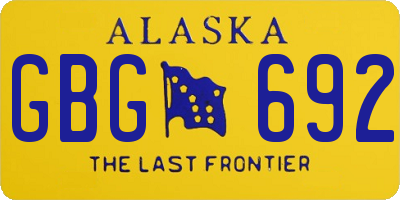 AK license plate GBG692