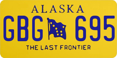 AK license plate GBG695