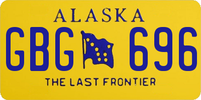 AK license plate GBG696