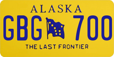 AK license plate GBG700
