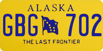 AK license plate GBG702