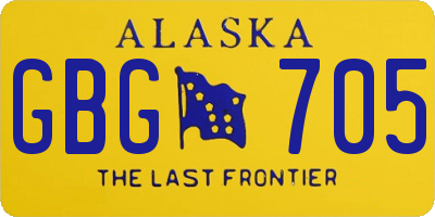 AK license plate GBG705
