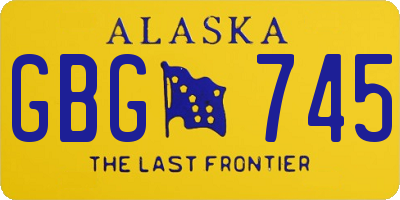 AK license plate GBG745