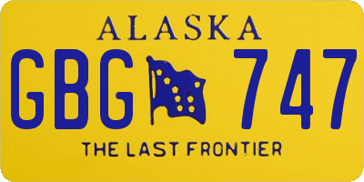 AK license plate GBG747