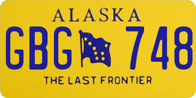 AK license plate GBG748